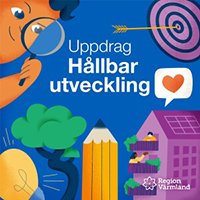 Illustration med orden Uppdrag Hållbar utveckling.