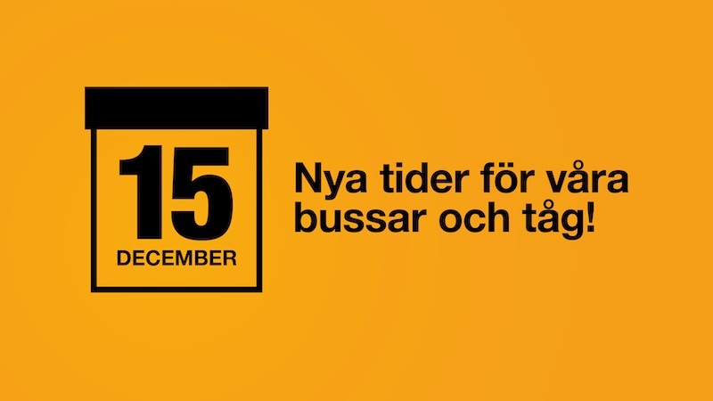 Ändringar och nyheter i vår trafik