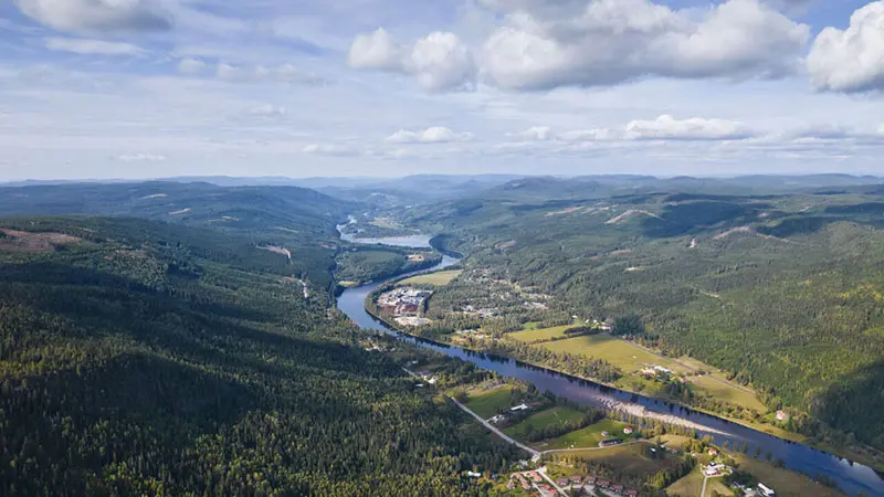 Vy över Klarälvdalen.